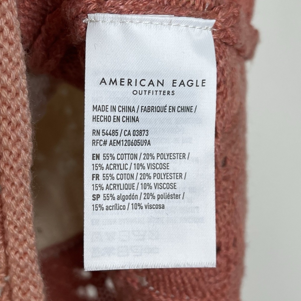 American Eagle Patchwork Pointelle Knit Top Women… - image 4